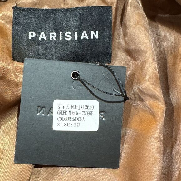 Parisian Teddy Coat Faux Shearling Mocha Longline US 8 (UK 12) NWT - Picture 5 of 12